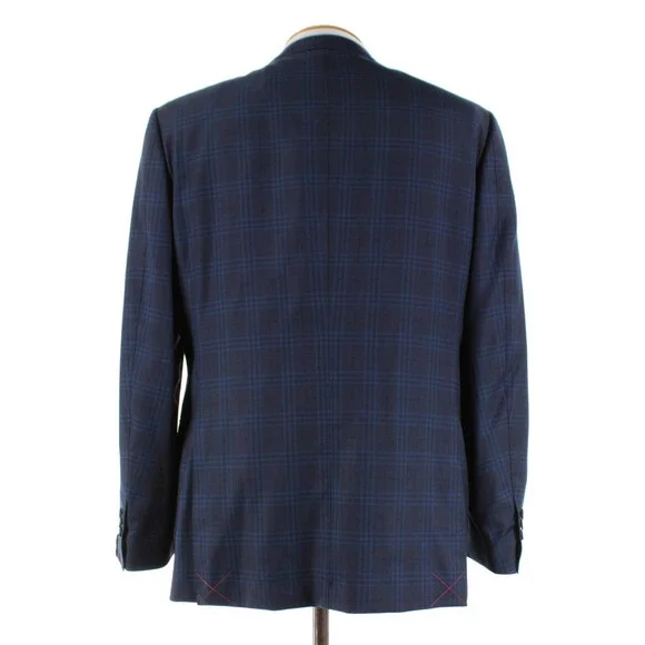Cardinal of Canada NWT Wool Sport Coat Size 44R US In Blues Plaid